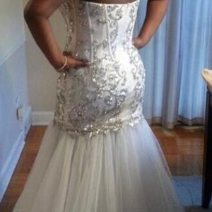 White beaded dress